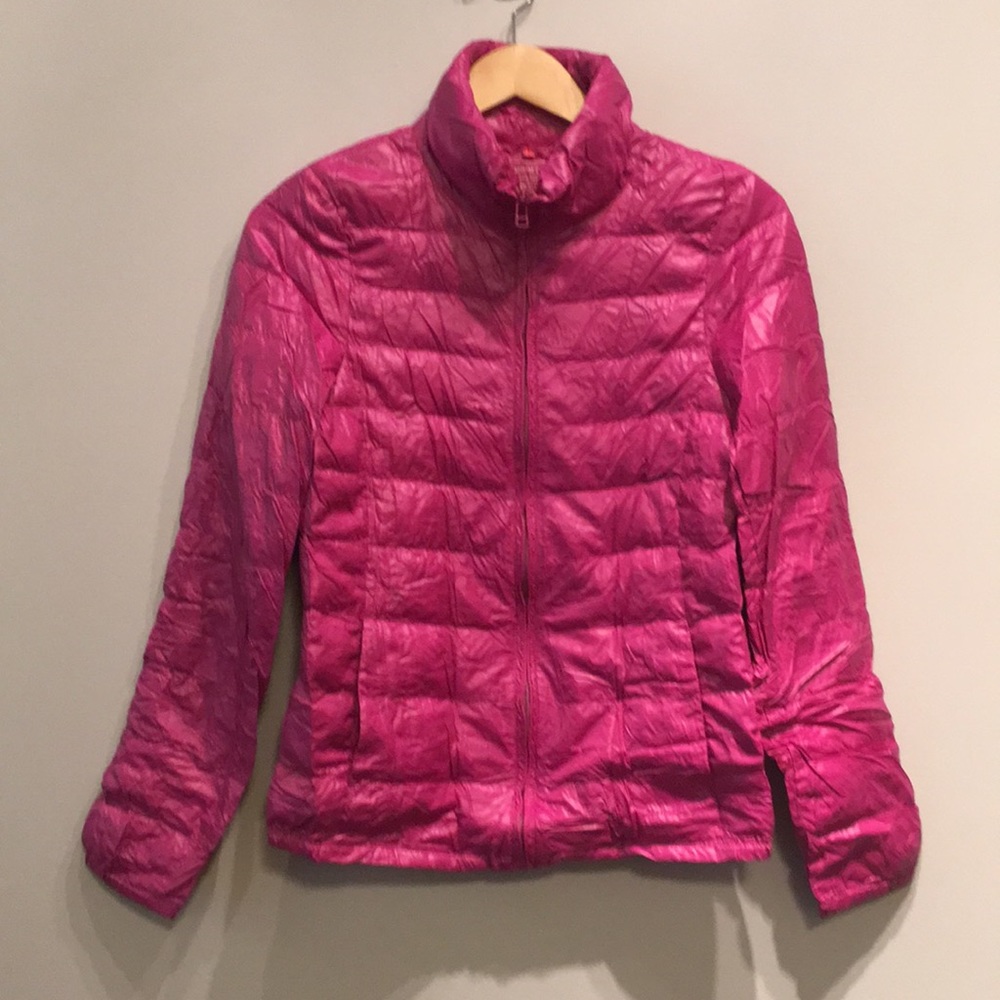 Uniqlo pink ultra light down jacket
